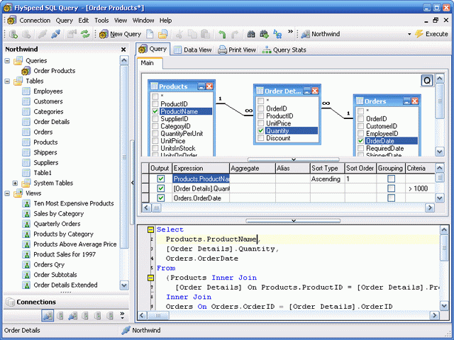 SQL Query Tool screen shot